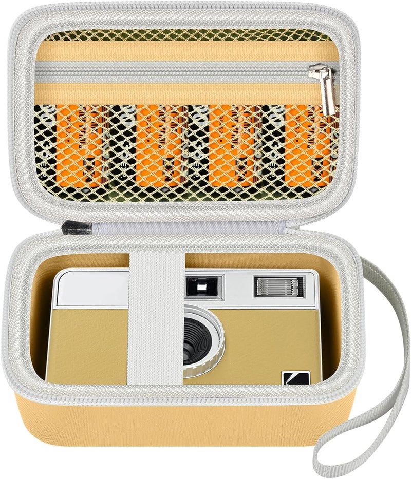 Grapsa Digital Camera Case Compatible with KODAK EKTAR H35 H35N Half Frame Film Camera, Storage Holder Organizer for Kodak Ultra F9 M35 M38 Paper Shoot kamera, 35mm Film Rolls (Box Only) - Yellow - Image 1